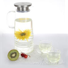 Glass Jug with Stainless Steel Silicone Lid